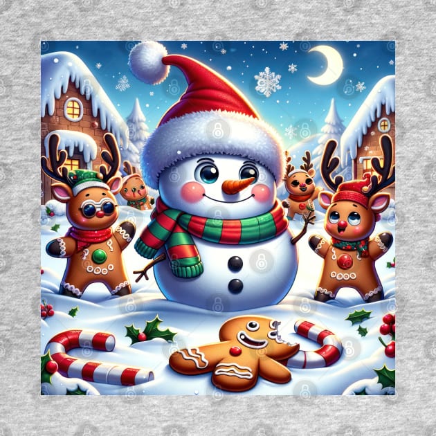 Snowman Christmas by TooplesArt